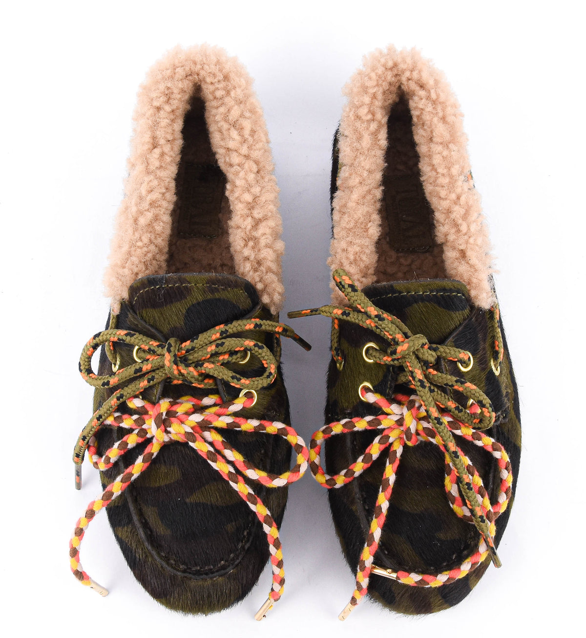TORAL NAHUA CAMOU BOAT SHOE SHEARLING