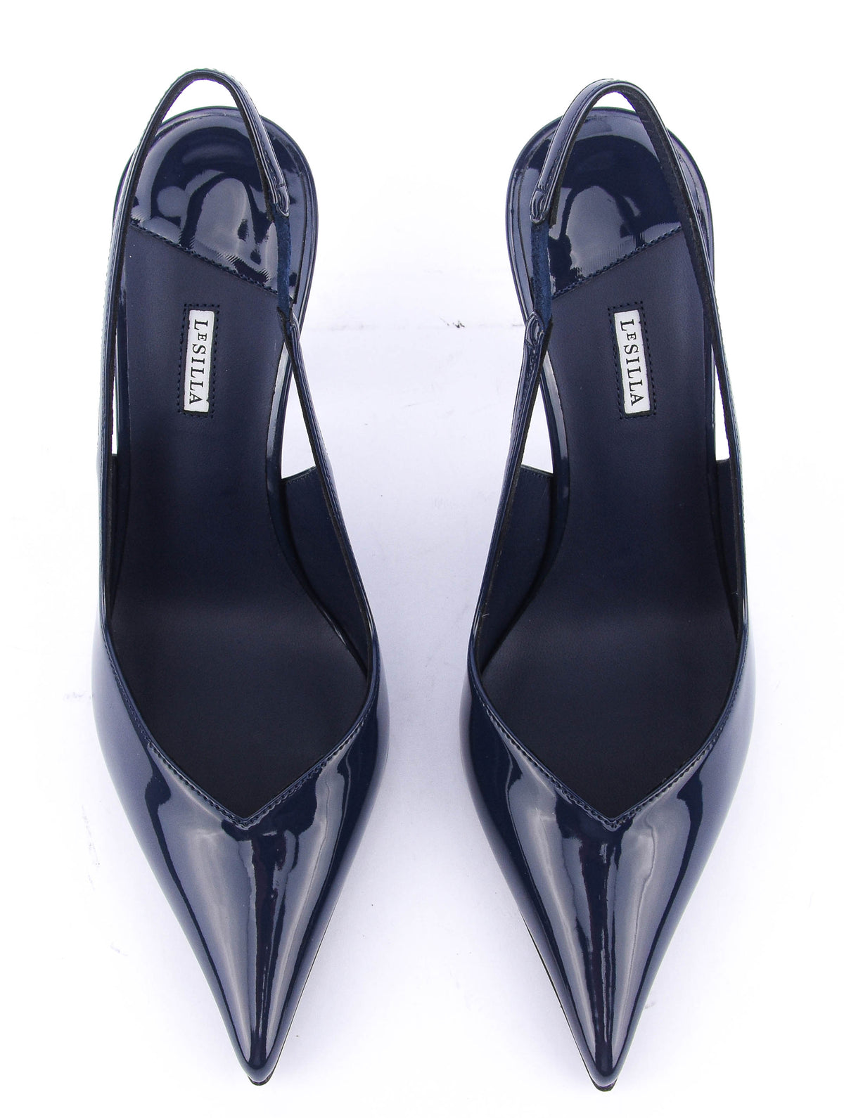 LE SILLA CHANEL  VIVIENNE SLINGBACK NAVY PATENT 105