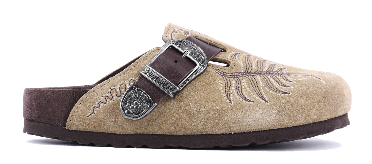etro x birkenstock mule sand