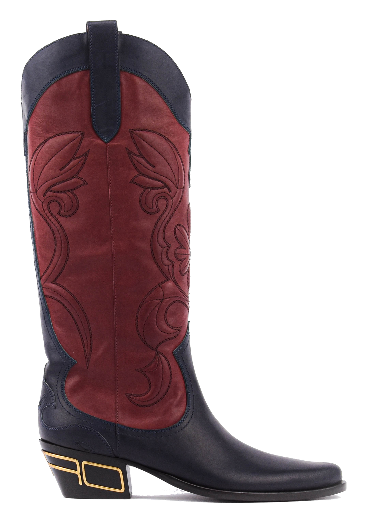 ETRO TEXAN BOOTS BLUE BORDO