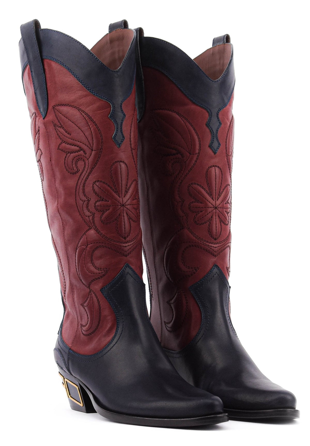 ETRO TEXAN BOOTS BLUE BORDO