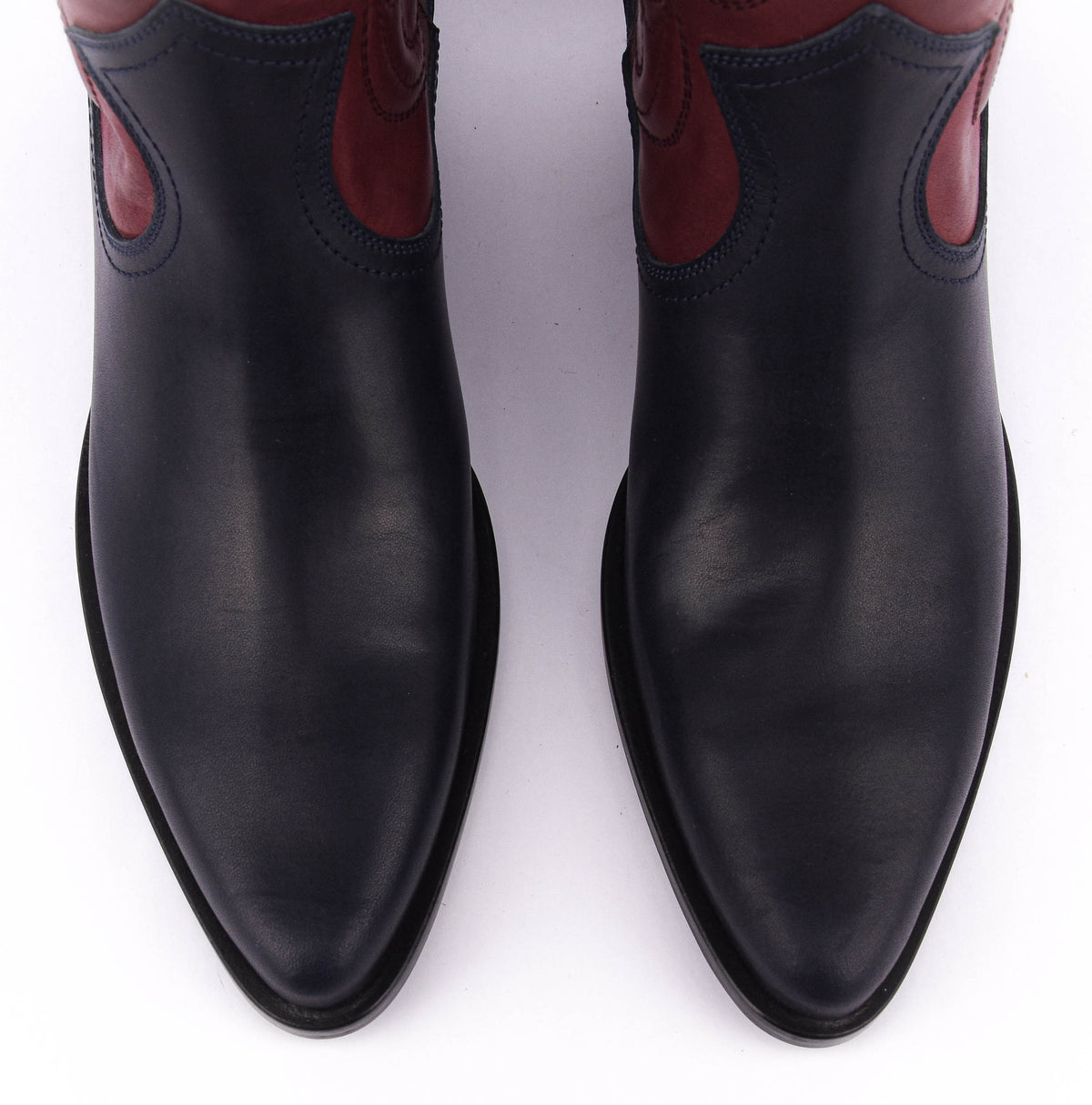ETRO TEXAN BOOTS BLUE BORDO