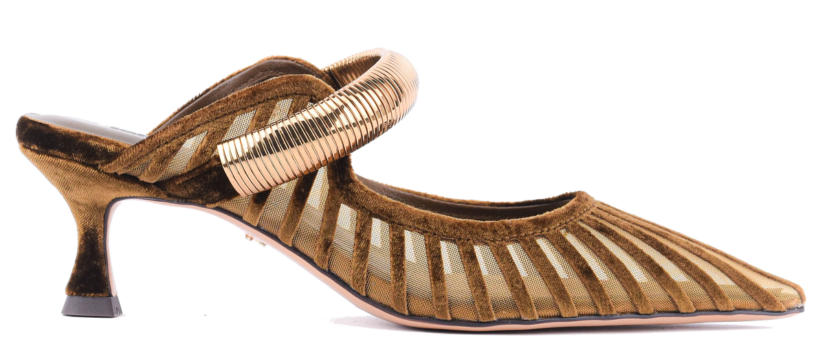 LOLA CRUZ ALEXA PUMPS 55 OCHRE