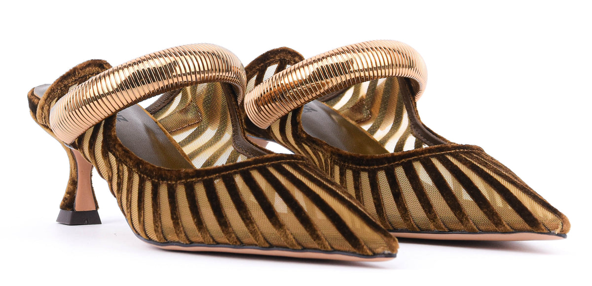 LOLA CRUZ ALEXA PUMPS 55 OCHRE