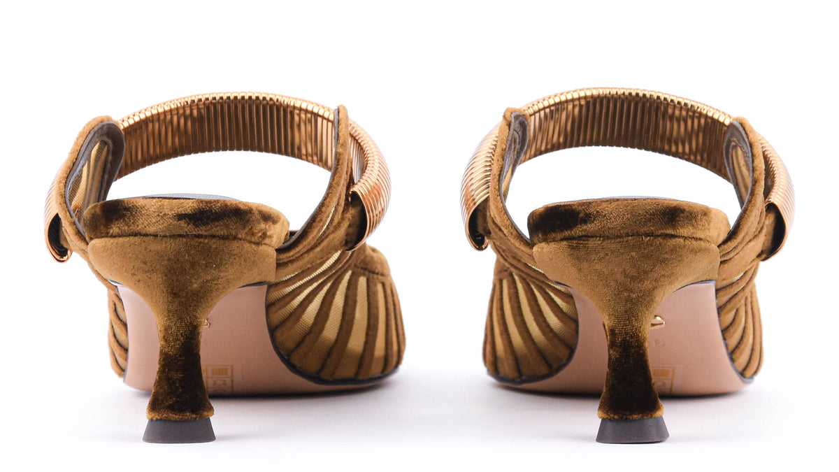LOLA CRUZ ALEXA PUMPS 55 OCHRE