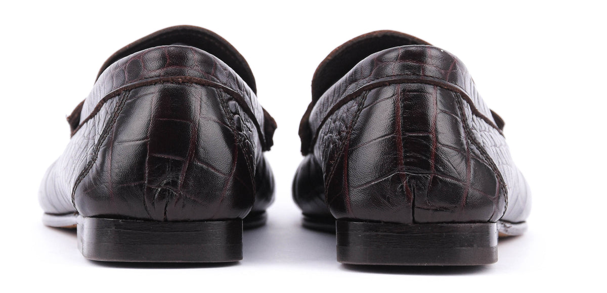 POSA PENNY LOAFER BURGUNDY CROC