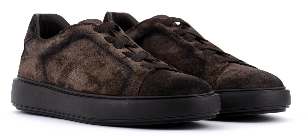 OFFICINE CREATIVE SLOUCH SNEAKER DARK BROWN TONAL
