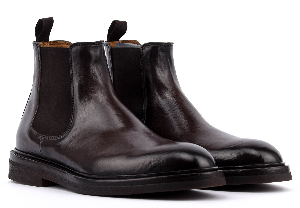 OFFICINE CREATIVE DUDE CHELSEABOOT BROWN LEATHER