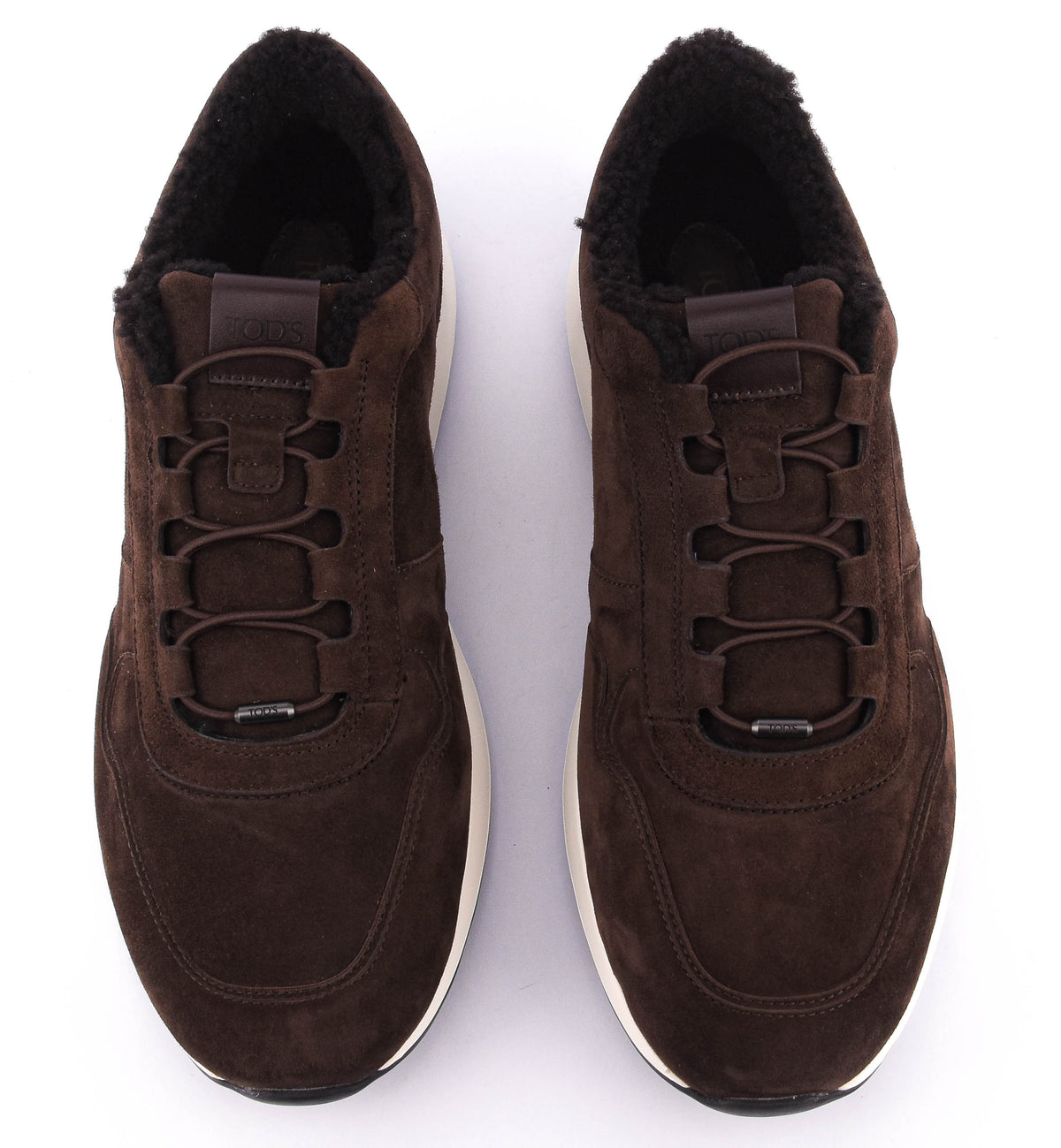 TOD'S  RED DOT SNEAKER SHEARLING BROWN