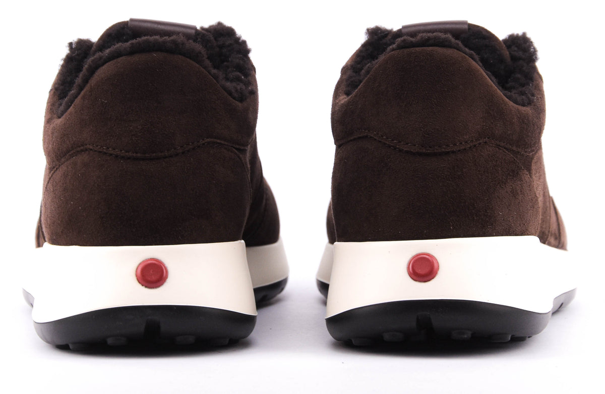 TOD'S  RED DOT SNEAKER SHEARLING BROWN