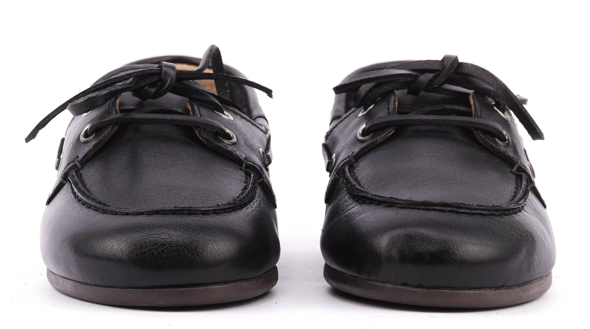 POSA BOAT LOAFER SOFT LEATHER BLACK