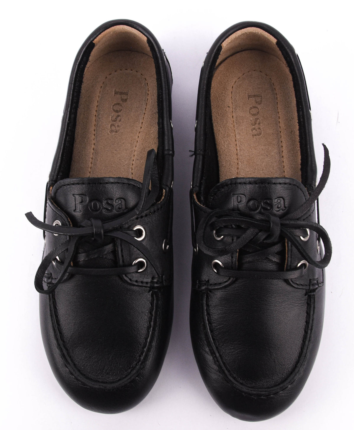 POSA BOAT LOAFER SOFT LEATHER BLACK