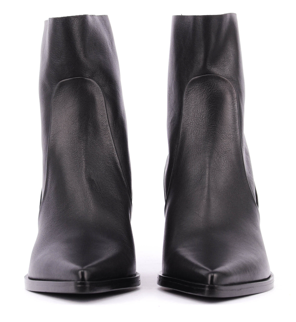ELENA IACHI POINTY BOOTIE BLACK LEATHER