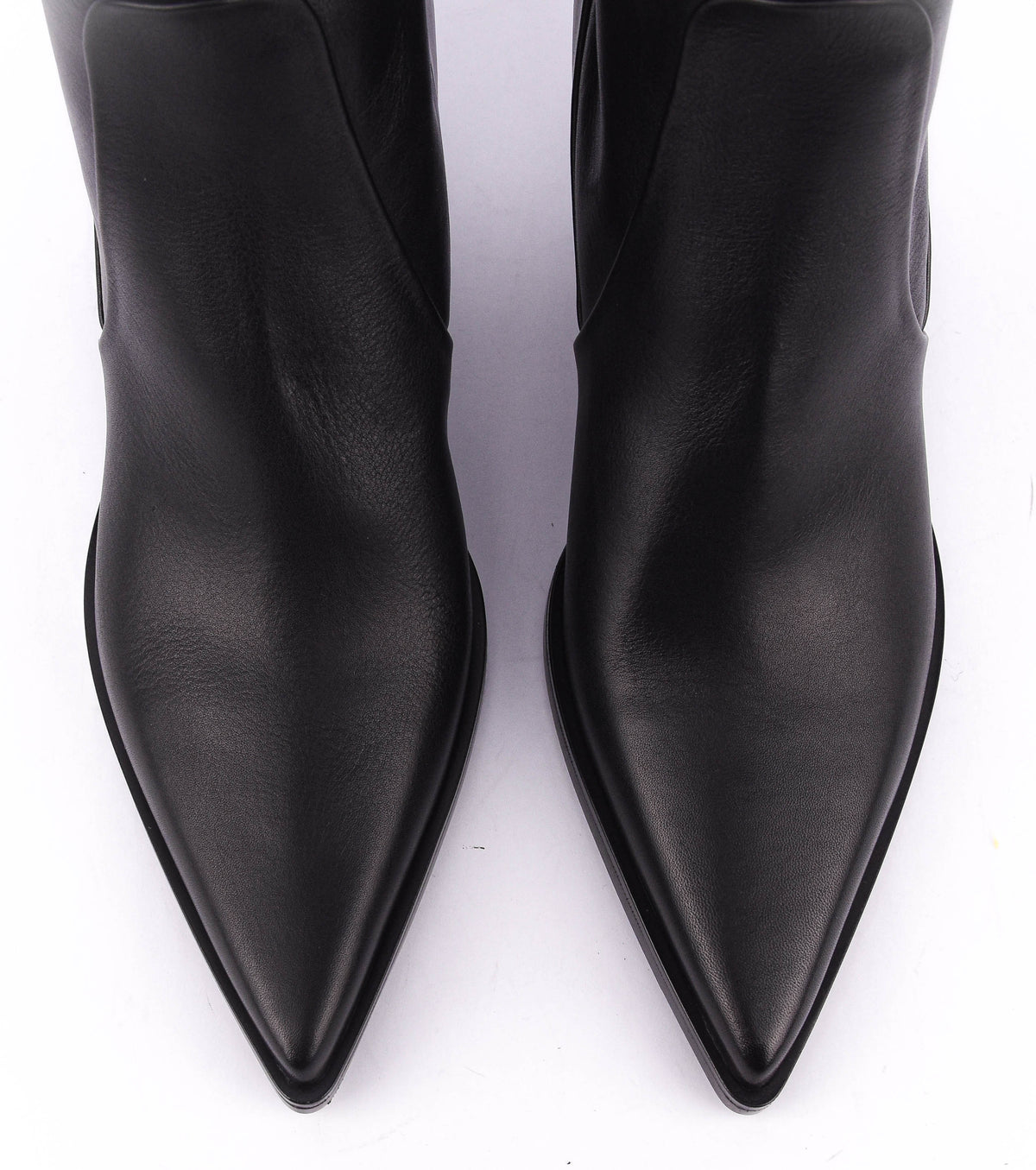 ELENA IACHI POINTY BOOTIE BLACK LEATHER