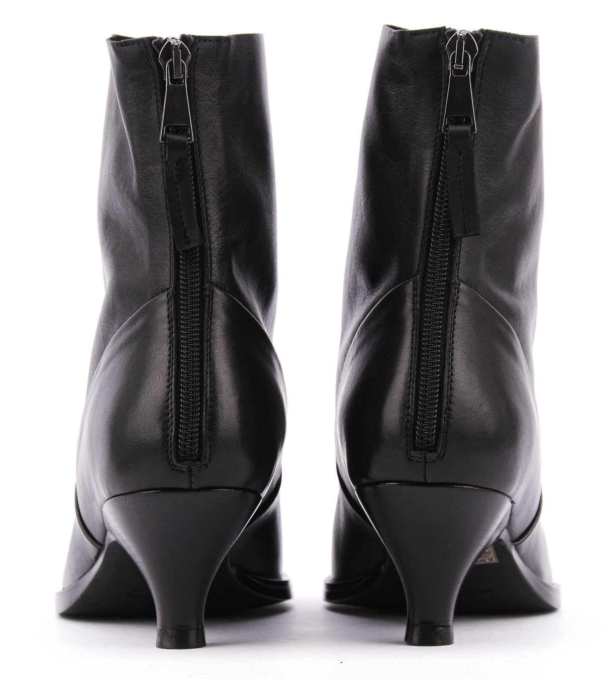 ELENA IACHI POINTY BOOTIE BLACK LEATHER