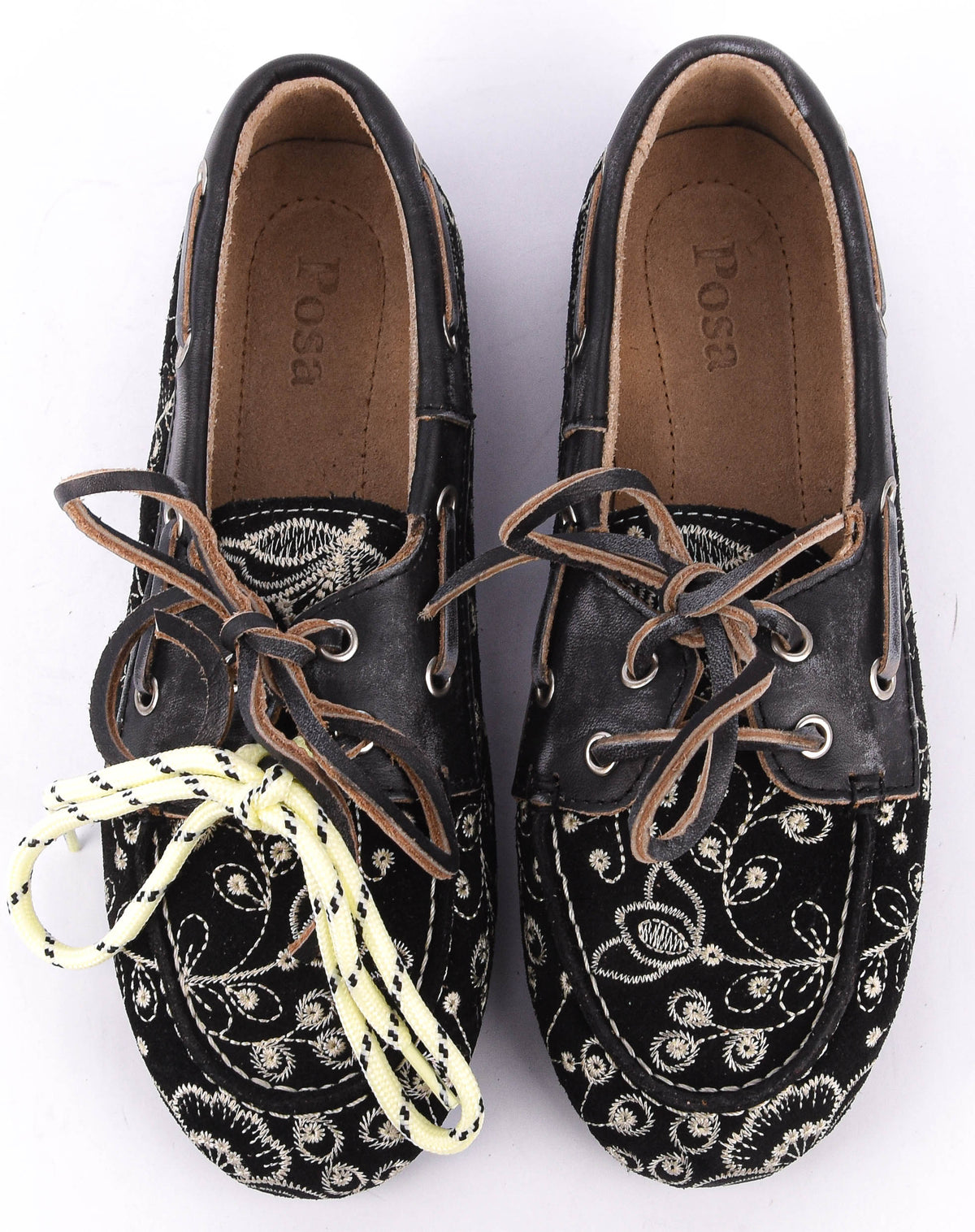 POSA BOAT LOAFER BOTANIC BRUSHED SUEDE BLACK