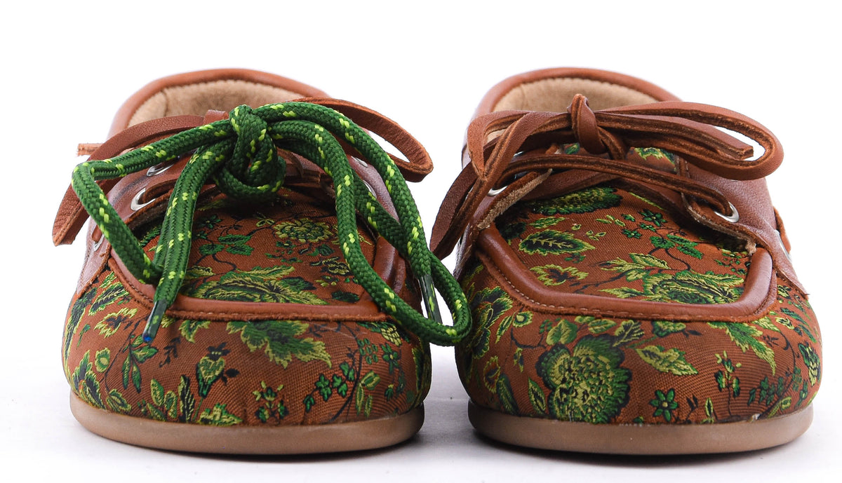 POSA BOAT LOAFER ROMANTIC JACQUARD GREEN