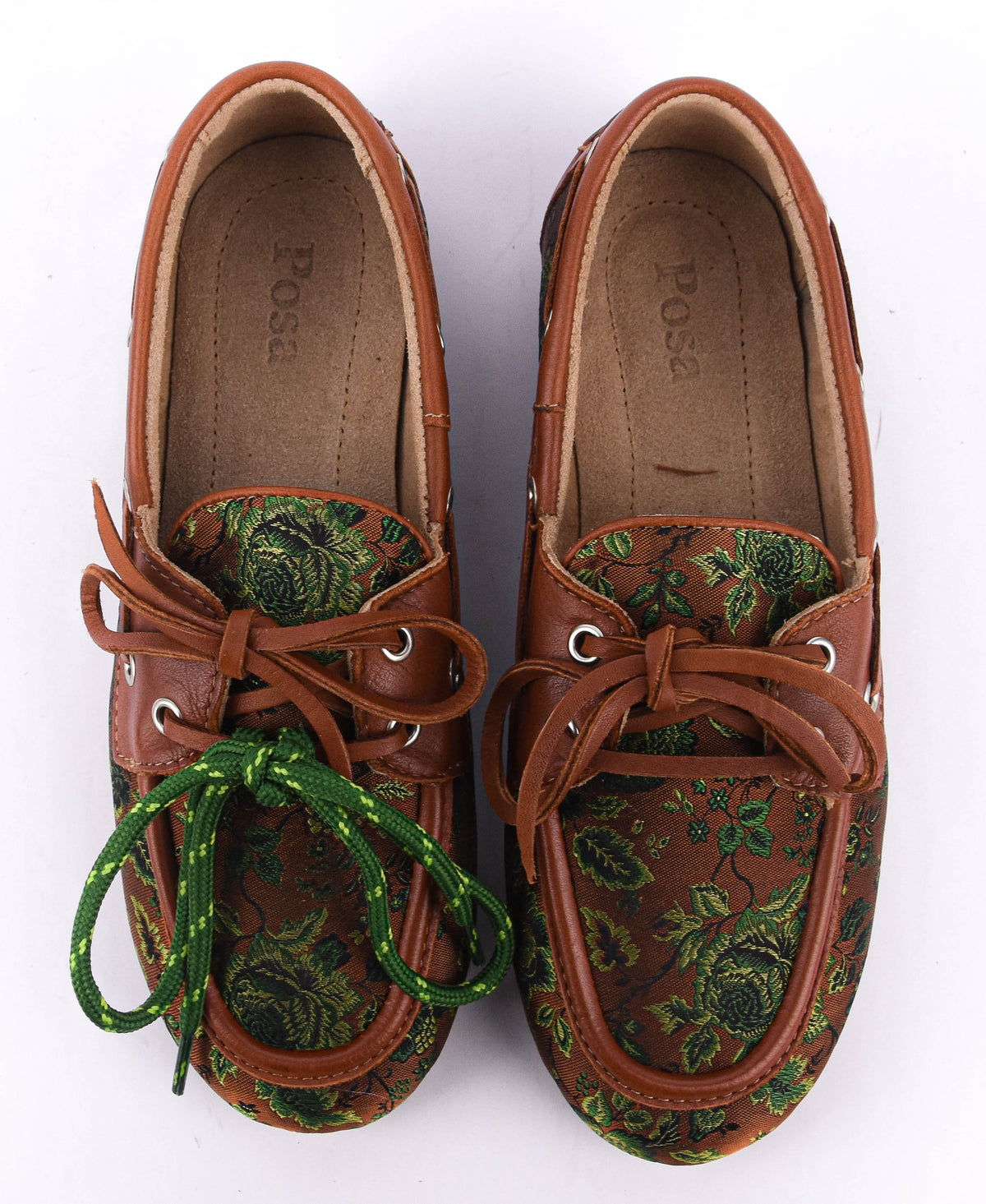 POSA BOAT LOAFER ROMANTIC JACQUARD GREEN