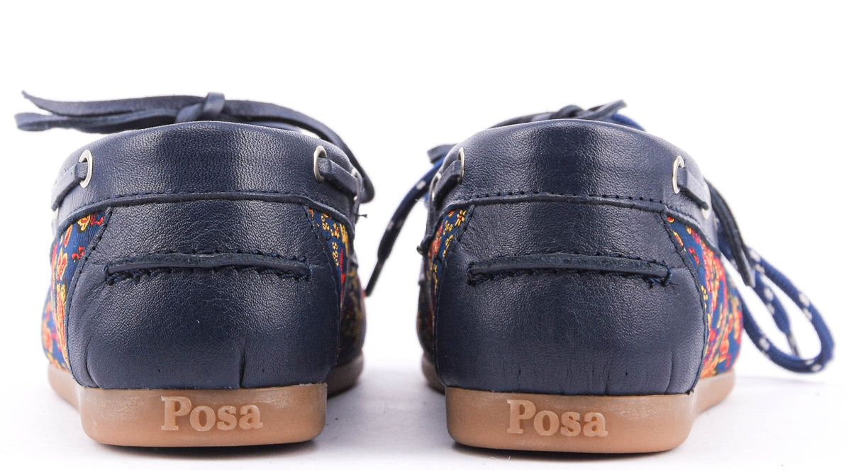 POSA BOAT LOAFER ROMANTIC JACQUARD BLUE
