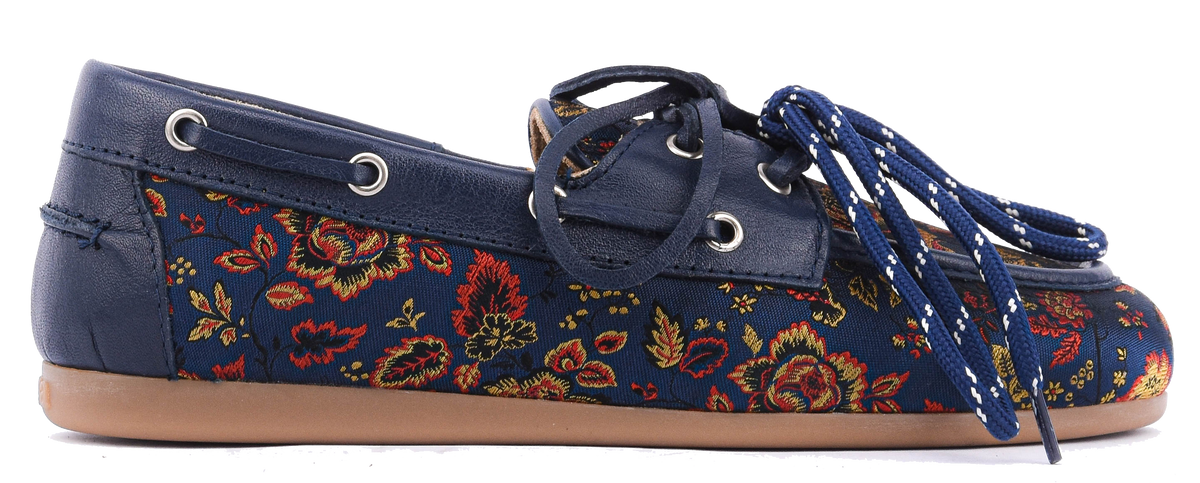 POSA BOAT LOAFER ROMANTIC JACQUARD BLUE