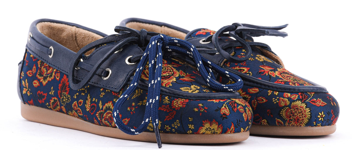 POSA BOAT LOAFER ROMANTIC JACQUARD BLUE
