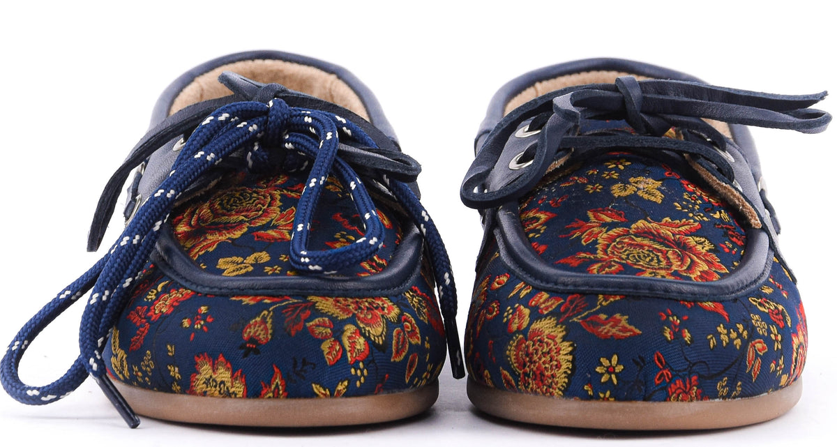 POSA BOAT LOAFER ROMANTIC JACQUARD BLUE