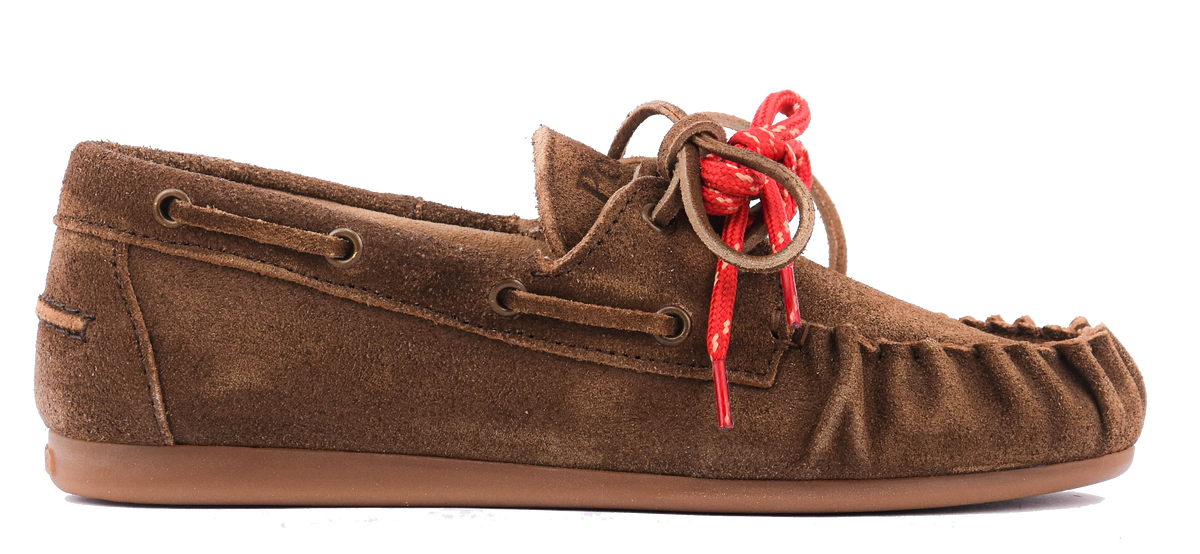 POSA BOAT LOAFER WRINKLE BRUSHED SUEDE DARK BROWN