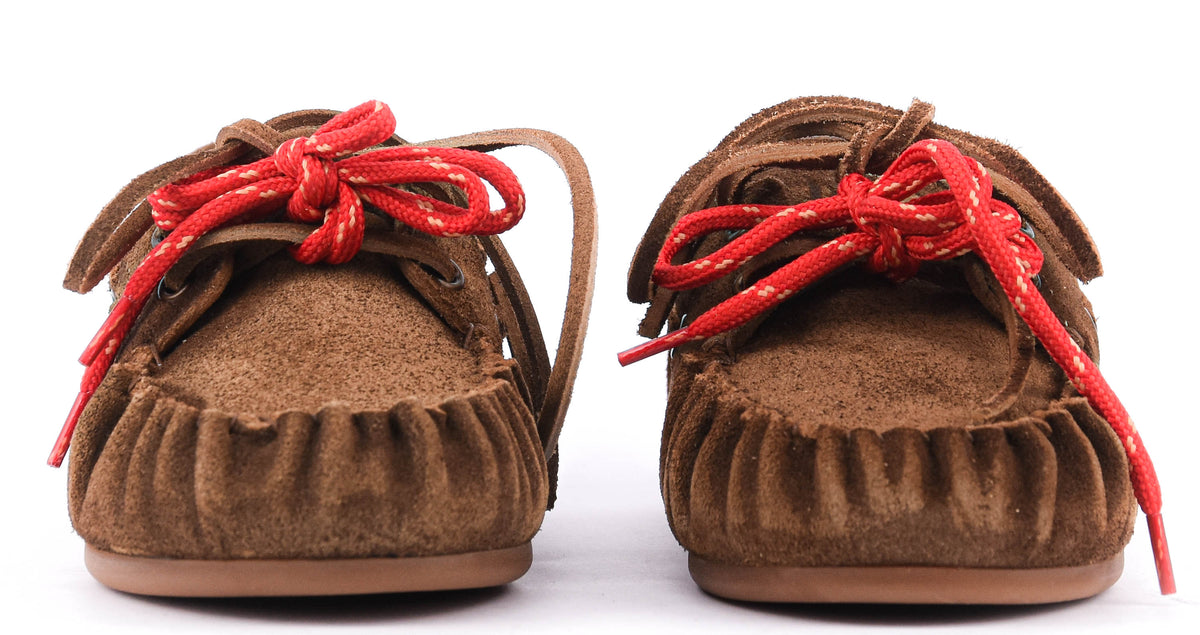 POSA BOAT LOAFER WRINKLE BRUSHED SUEDE DARK BROWN