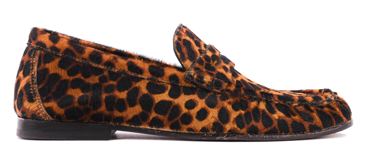 POSA PENNY LOAFER WRINKLE ANIMALIER