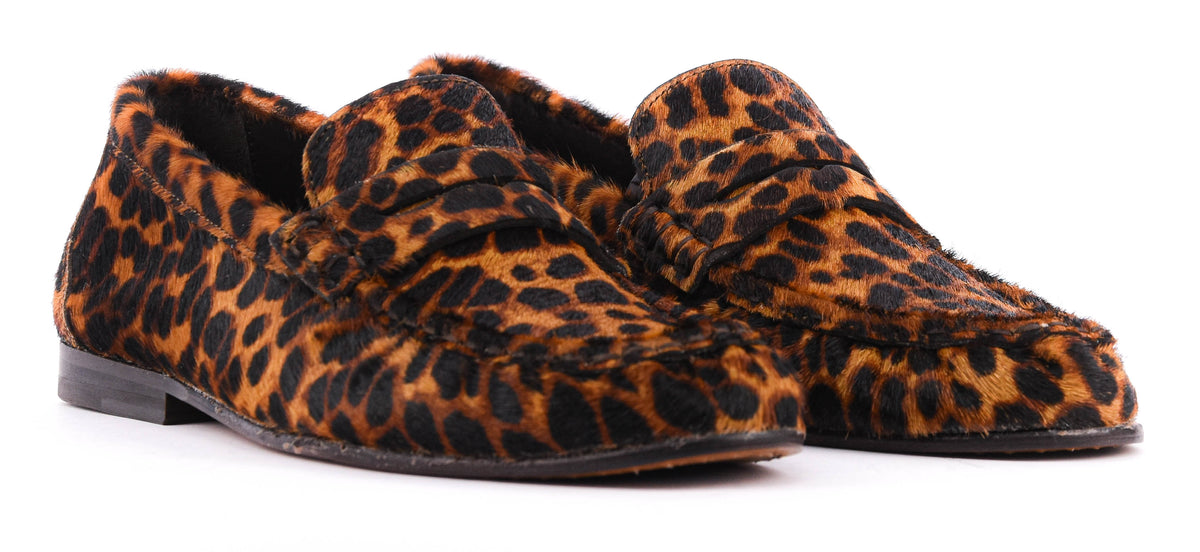 POSA PENNY LOAFER WRINKLE ANIMALIER