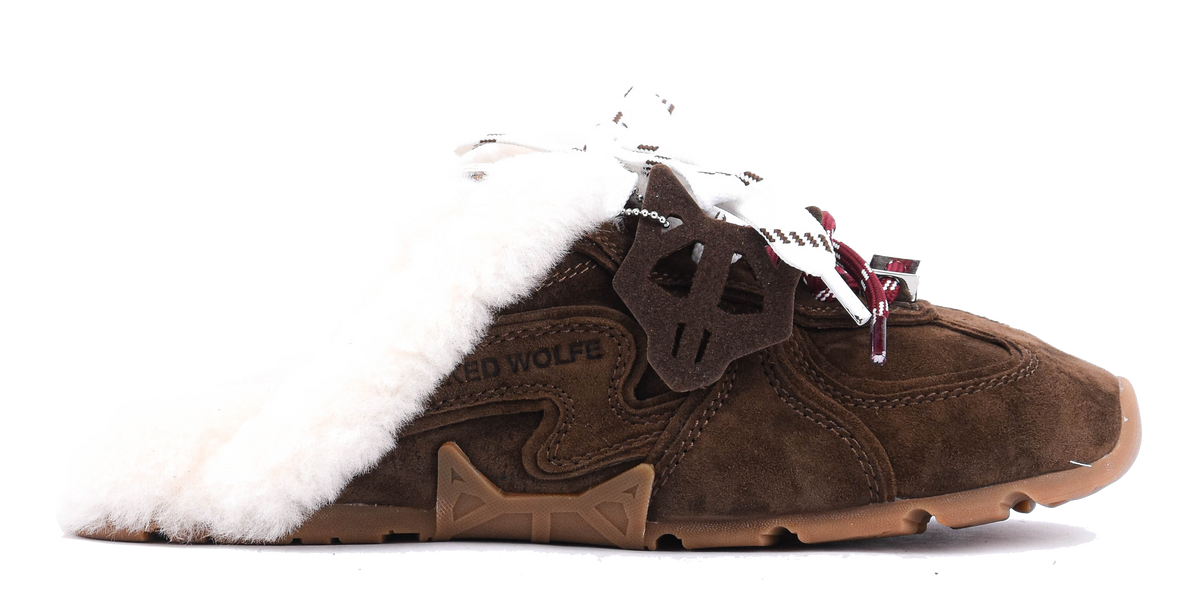 NAKED WOLFE ADORN SNEAKER MULE BROWN
