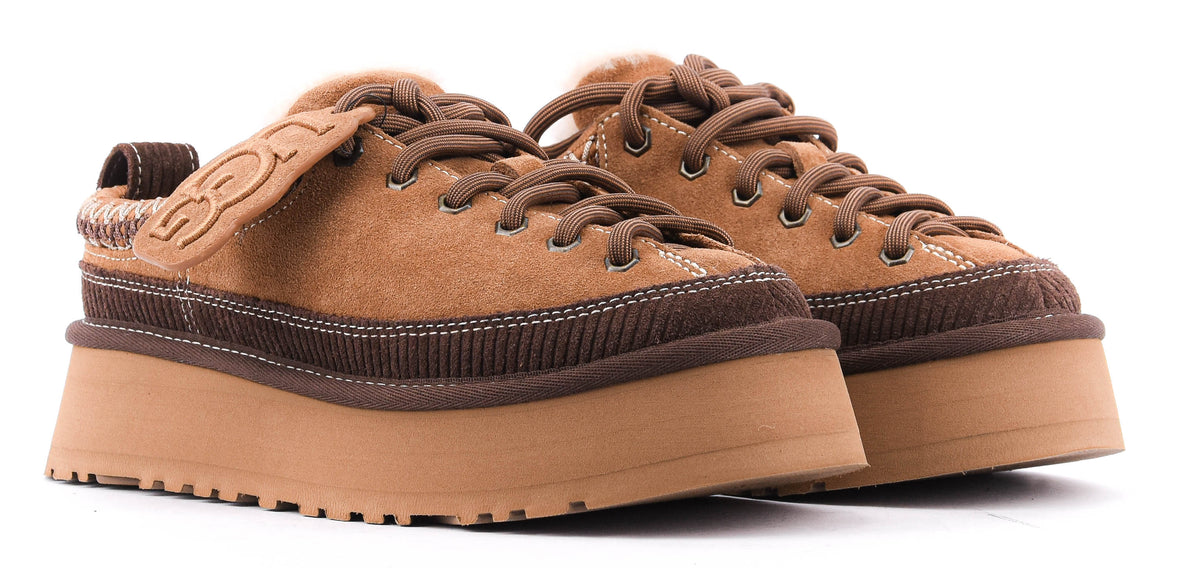 UGG HERITAGE LACE UP SLIPPER CHESTNUT