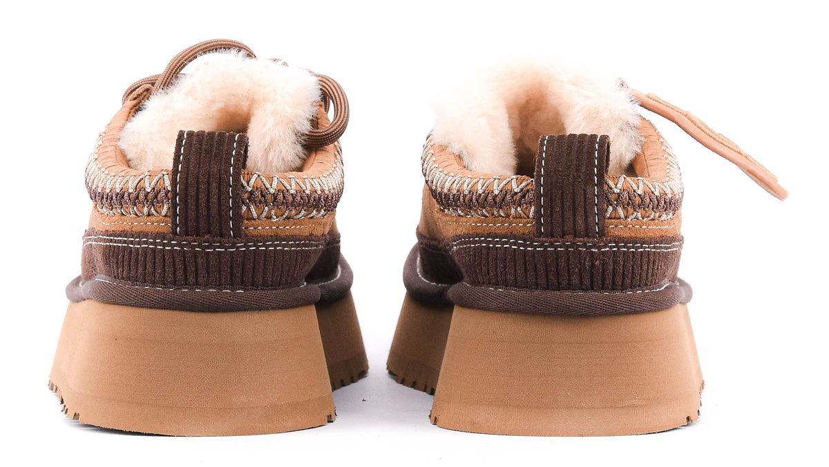 UGG HERITAGE LACE UP SLIPPER CHESTNUT