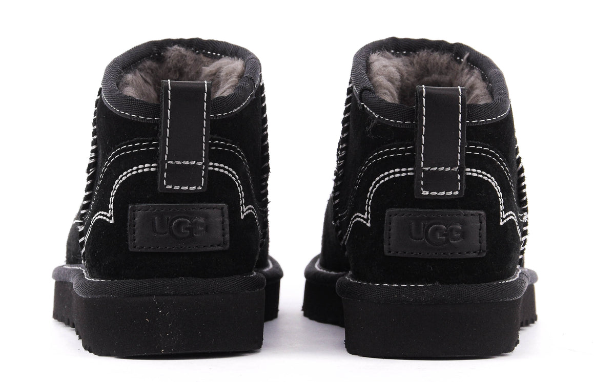 UGG CLASSIC ULTRA MINI WESTERN BLACK