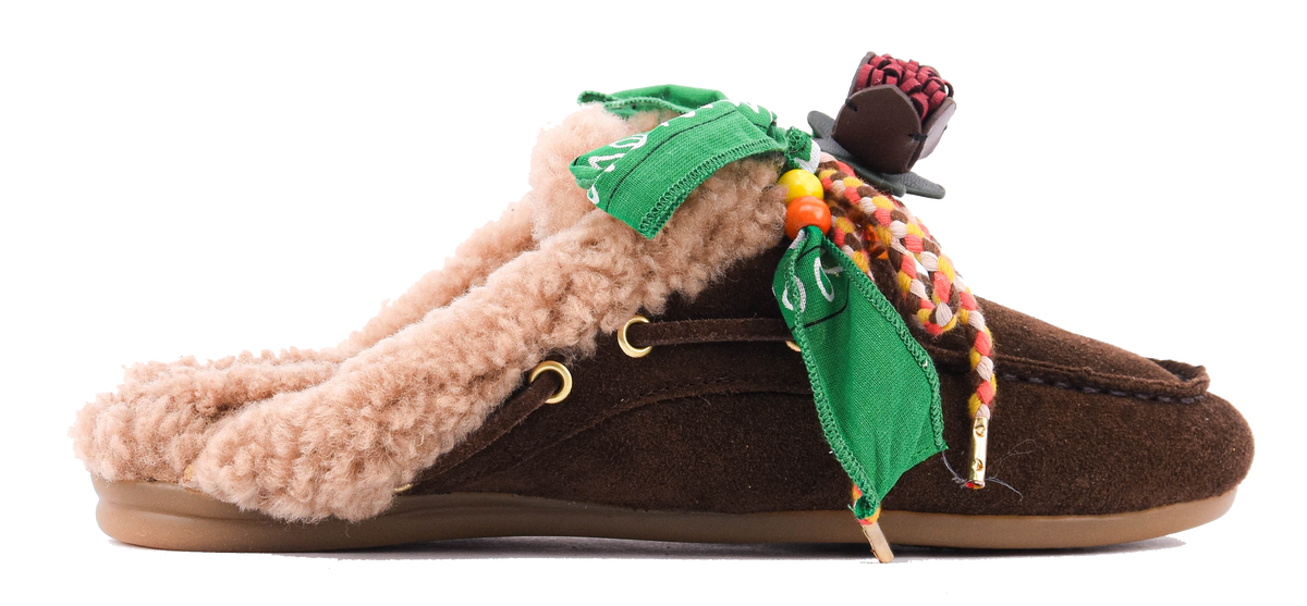 TORAL BLANCHE PERSONAL MULE BROWN SUEDE