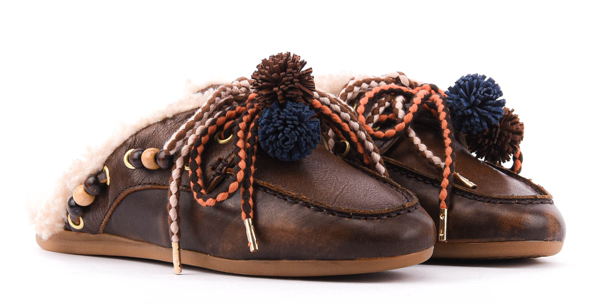 TORAL BLANCHE ACCESSOIRES BROWN LEATHER