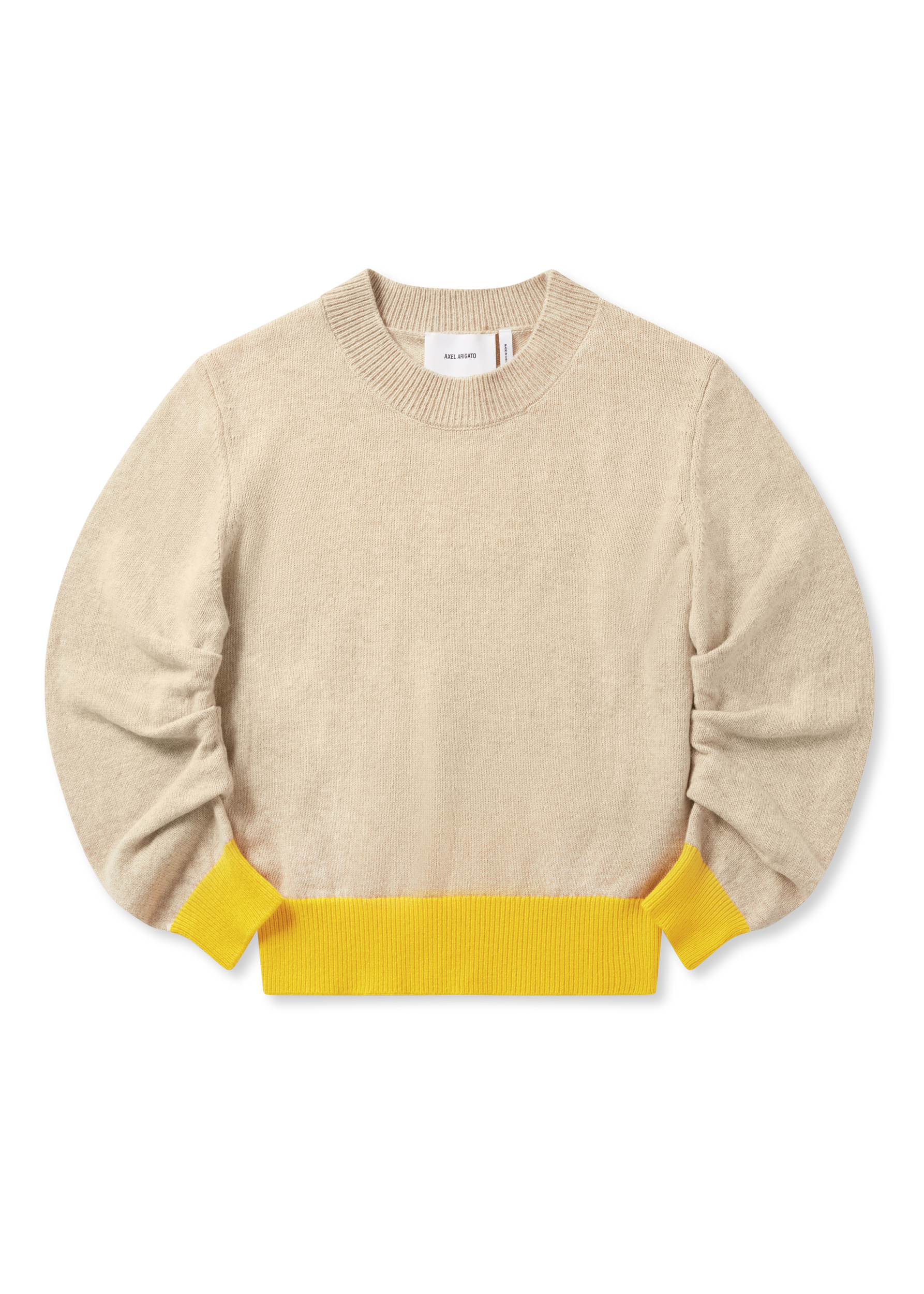AXEL ARIGATO GATHERED SWEATER beige/yellow