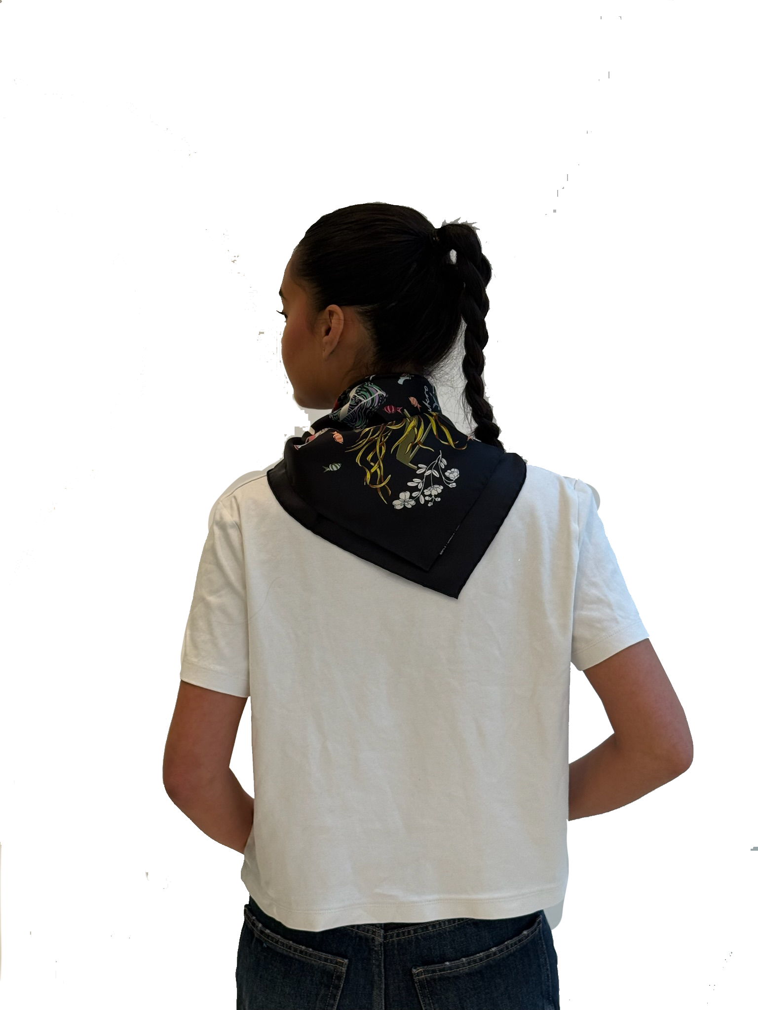 MANTERO FLORIDA KEYS SILK SCARF BLACK