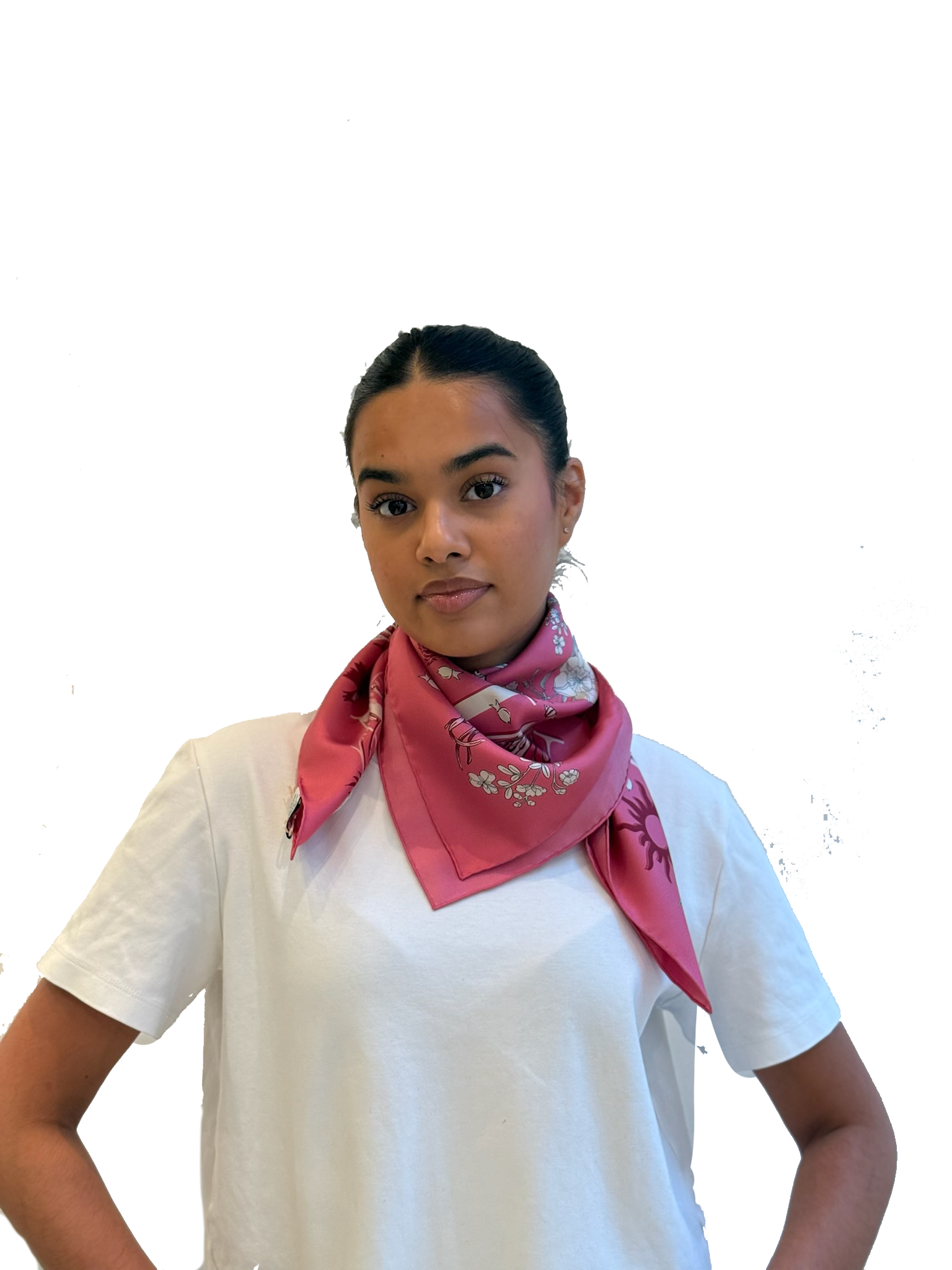 MANTERO FLORIDA KEYS SILK SCARF PINK