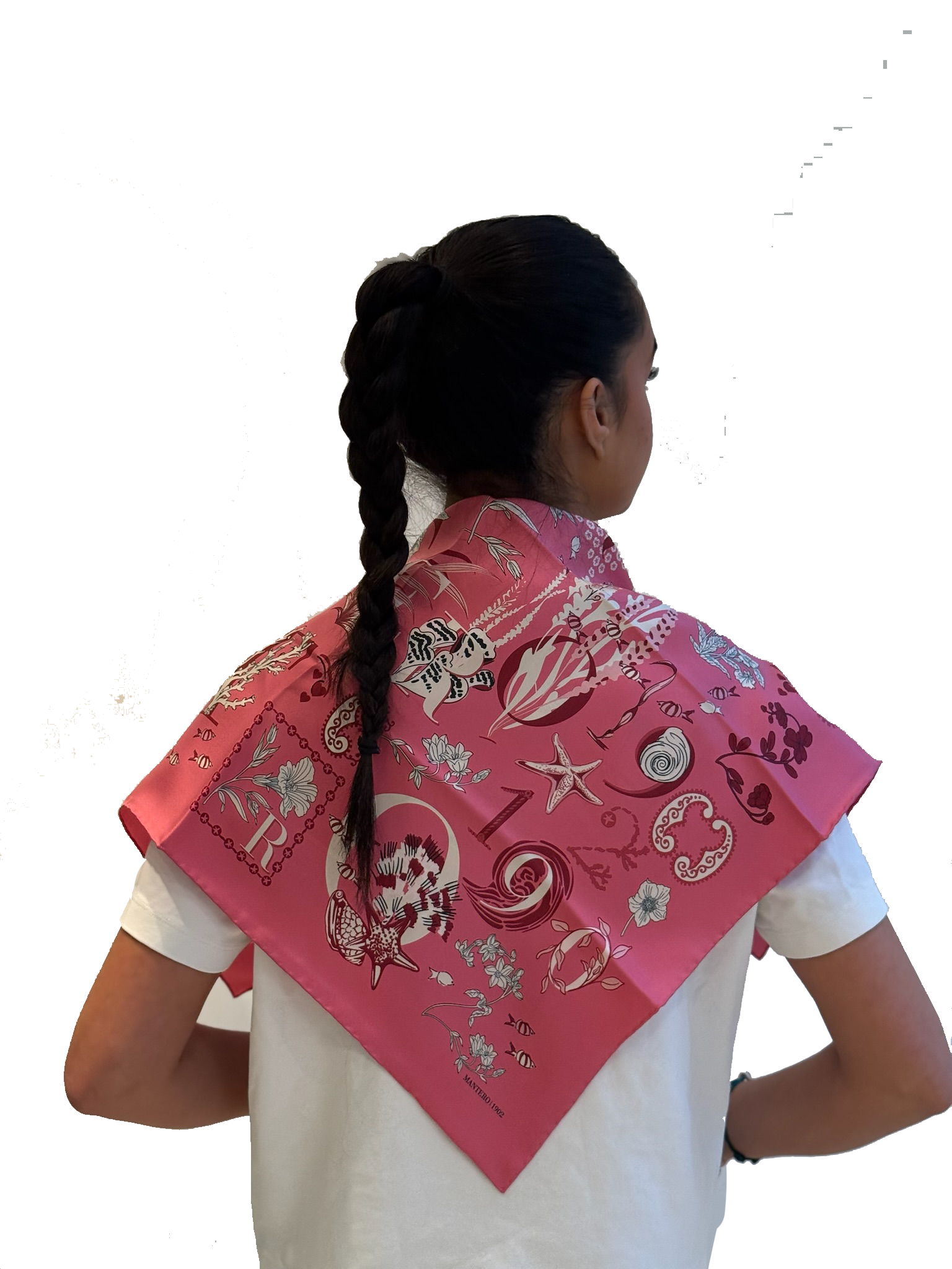 MANTERO FLORIDA KEYS SILK SCARF PINK