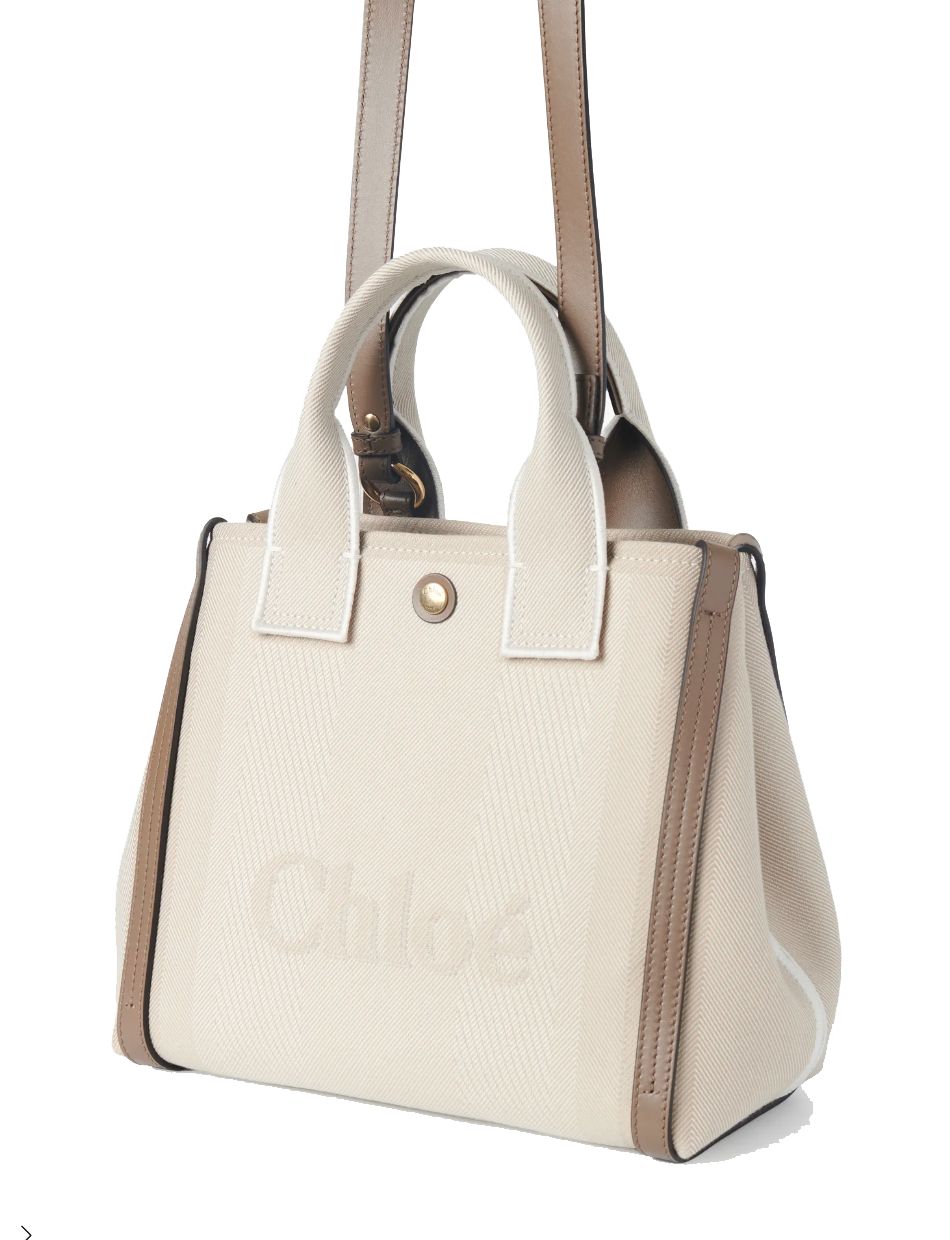 CHLOE CARRY TOTE BAG BEIGE SMALL