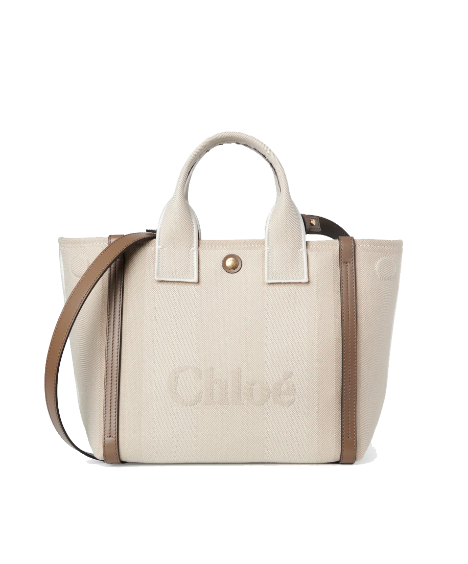 CHLOE CARRY TOTE BAG BEIGE SMALL