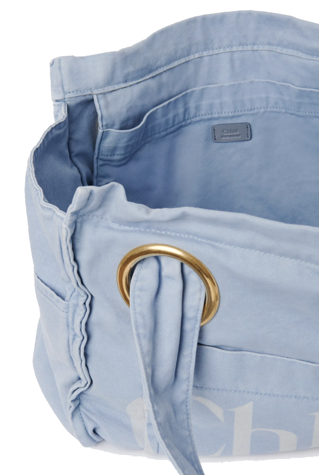 CHLOE PLAGE MEDIUM TOTE PEBBLE BLUE