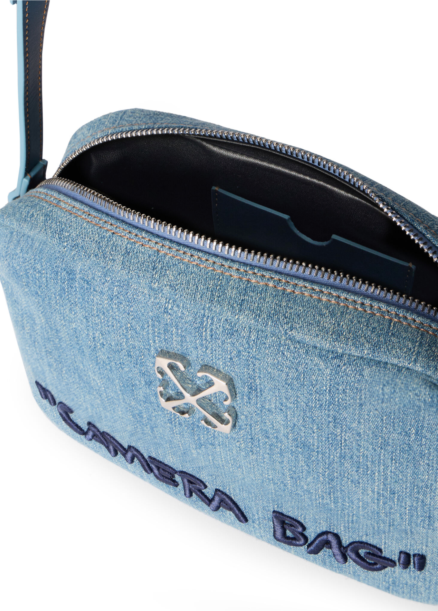 OFF WHITE JITNEY CAMERA DENIM BAG