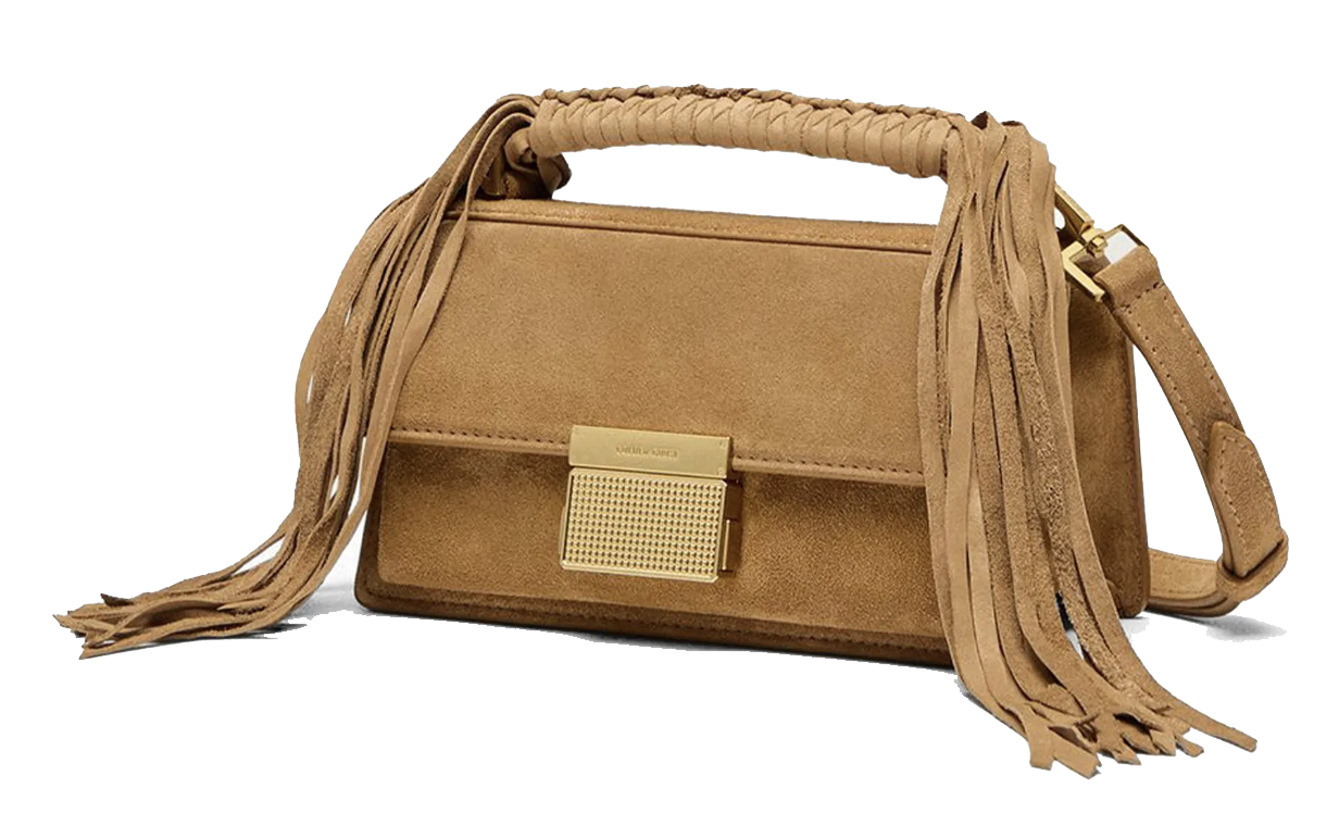 GOLDEN GOOSE VENEZIA BAG SMALL CAMEL SUEDE