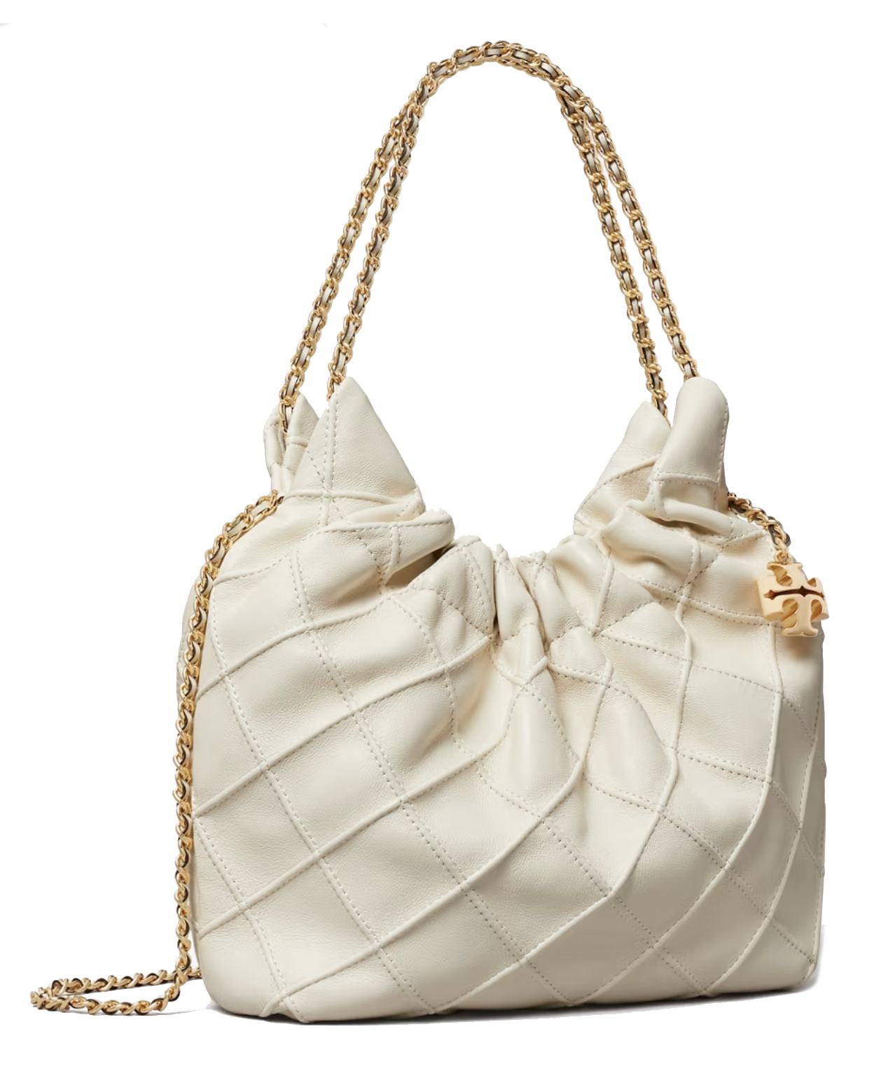 TORY BURCH FLEMING MINI HOBO CREAM
