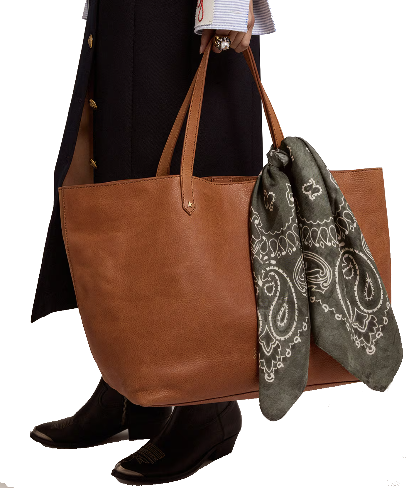 GOLDEN GOOSE PAISLEY SCARF GREEN