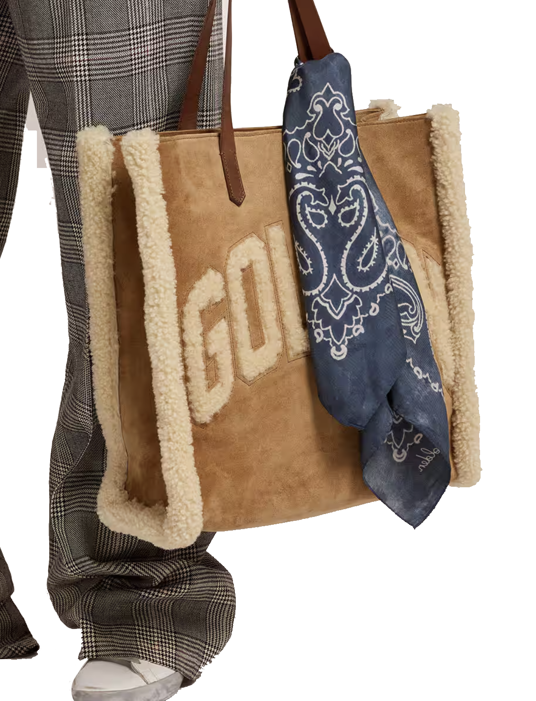 GOLDEN GOOSE PAISLEY SCARF BLUE