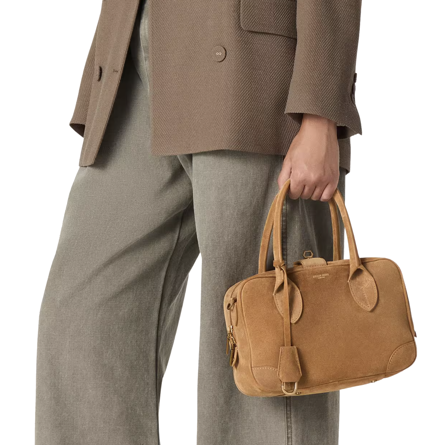 GOLDEN GOOSE VITA BAG CAMEL SUEDE