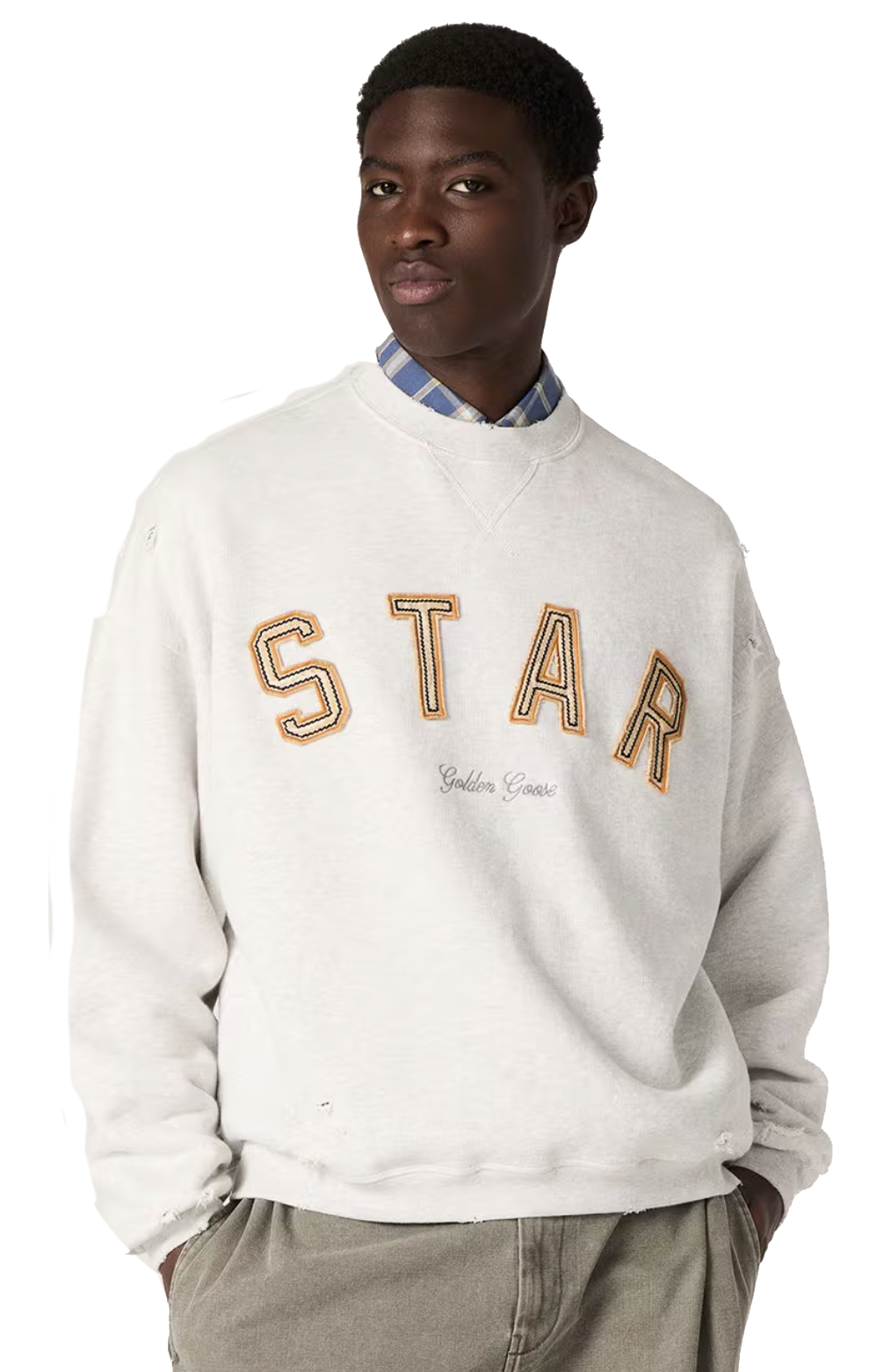 GOLDEN GOOSE "STAR' SWEATER GREY